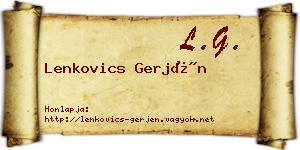 Lenkovics Gerjén névjegykártya
